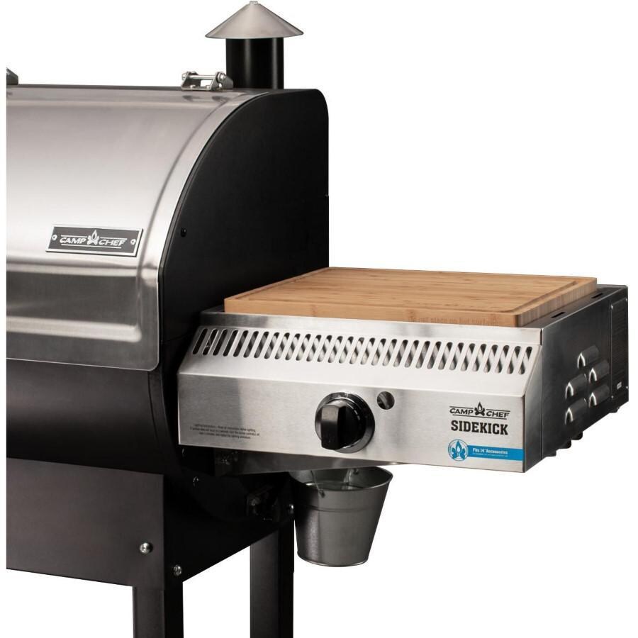 Camp Chef PG36WWSB + PG14 Woodwind Pro WiFi 36-Inch Pellet Grill With Propane Sidekick Griddle - Sidekick Cutting Board On Top (Not Included) - White Background thumbnail