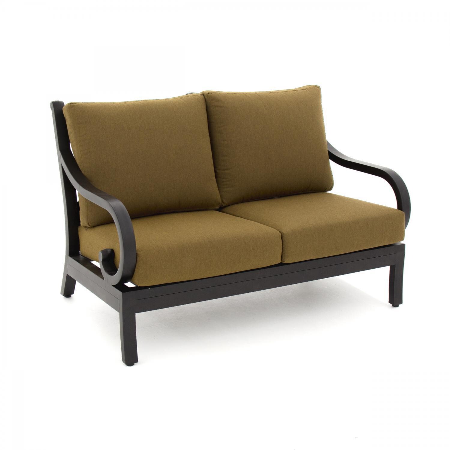 Avondale NLG404 Loveseat Cushion Set - In Use - Sunbrella Canvas Teak thumbnail