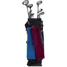 Terry Town Checkered Terry Velour Jacquard Tri-Fold Grommeted Golf Towel - Burgundy image