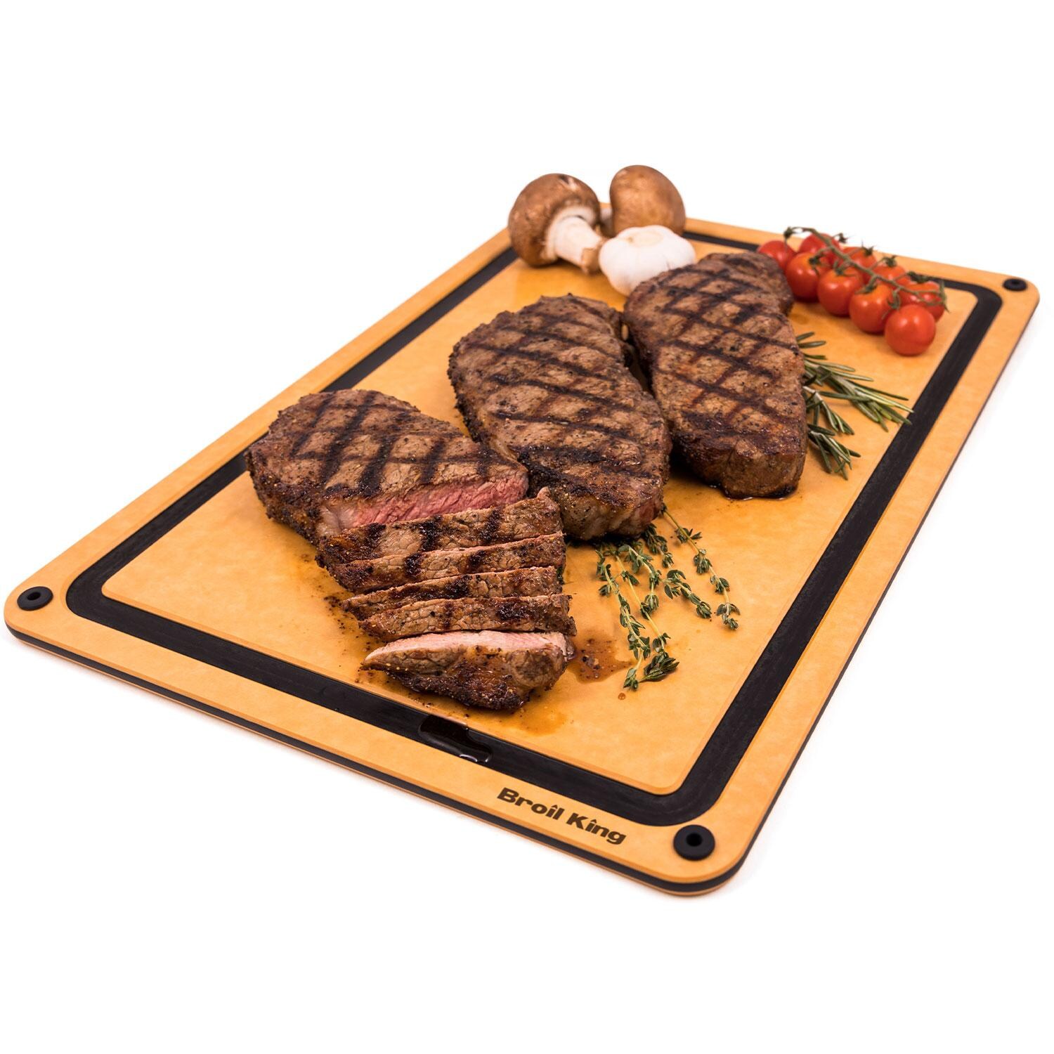 Broil King 68422 Wood Fiber Cutting Board - Food - White Background thumbnail