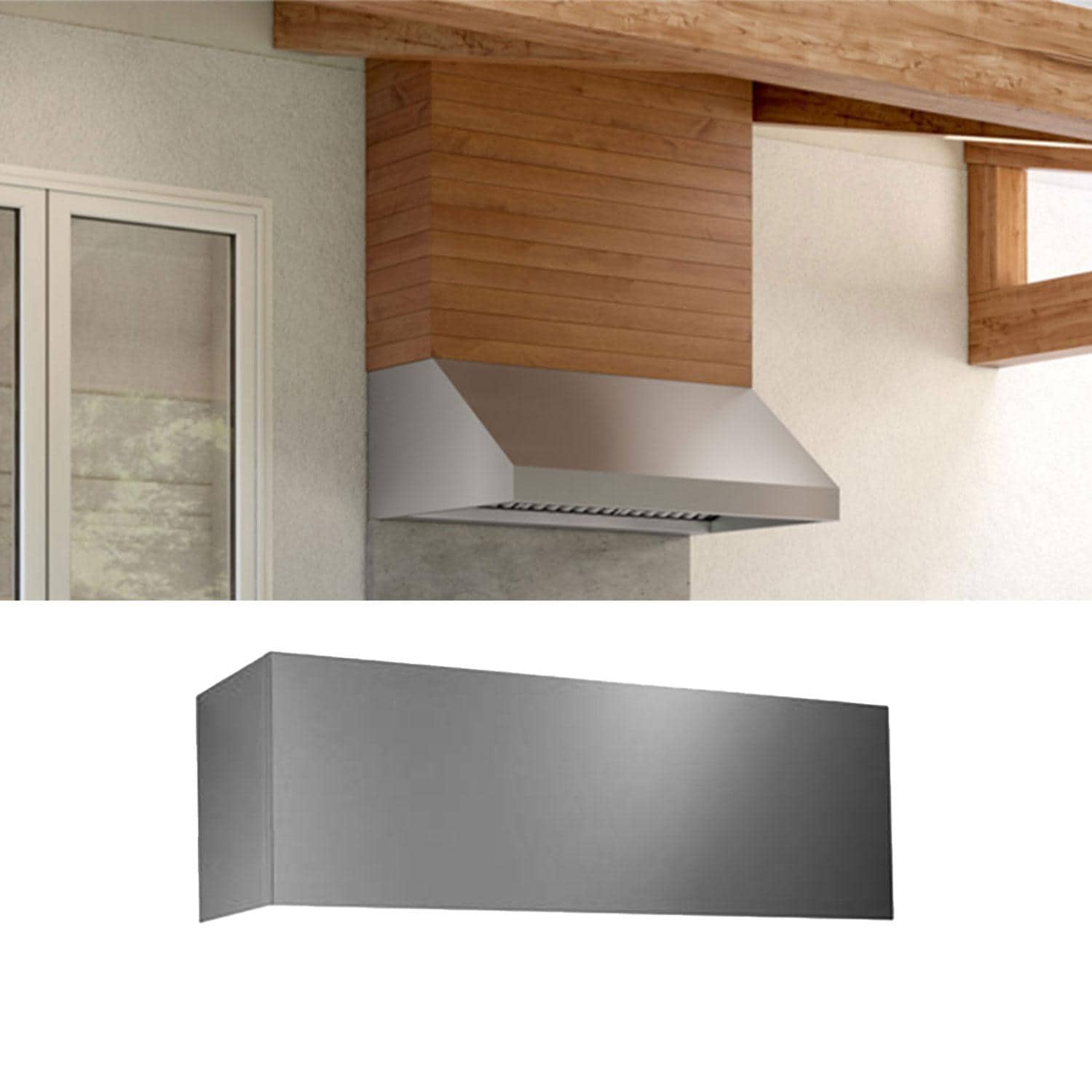Zephyr AK7848CS+AK0748BS 48-Inch Cypress Outdoor Wall Hood W/ 12-Inch Duct Cover thumbnail