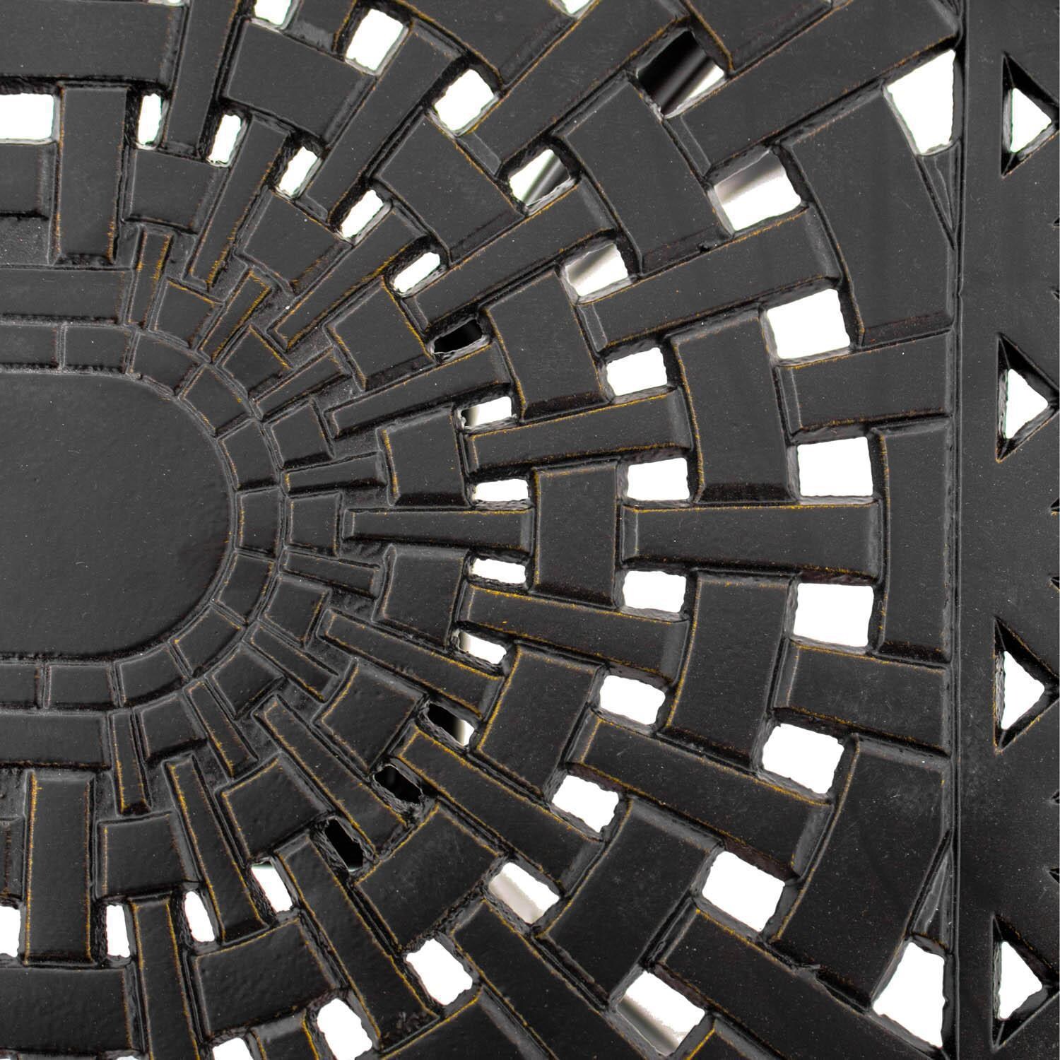 Du Monde 42 X 21 Inch Rectangular Cast Aluminum Outdoor Coffee Table - Top Detail thumbnail