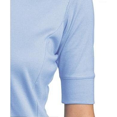 Port Authority Ladies Silk Touch Interlock Button-Front Polo Shirt - Blue Lake