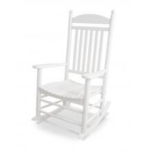 Jefferson Recycled Plastic Wood Patio Rocking Chair By POLYWOOD - White