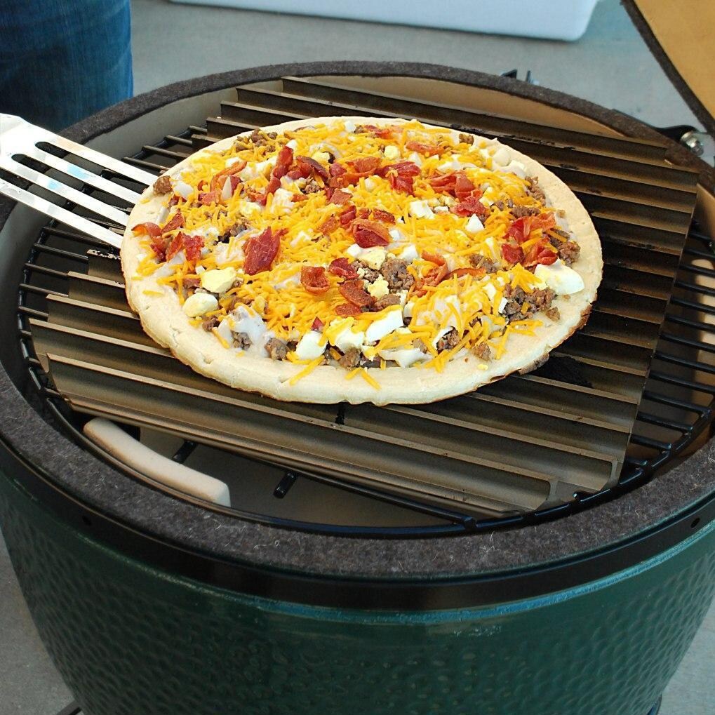 GrillGrate 15-Inch Hard Anodized Aluminum 2-Panel Grill Surface Set For Big Green Egg Medium With Grate Tool thumbnail