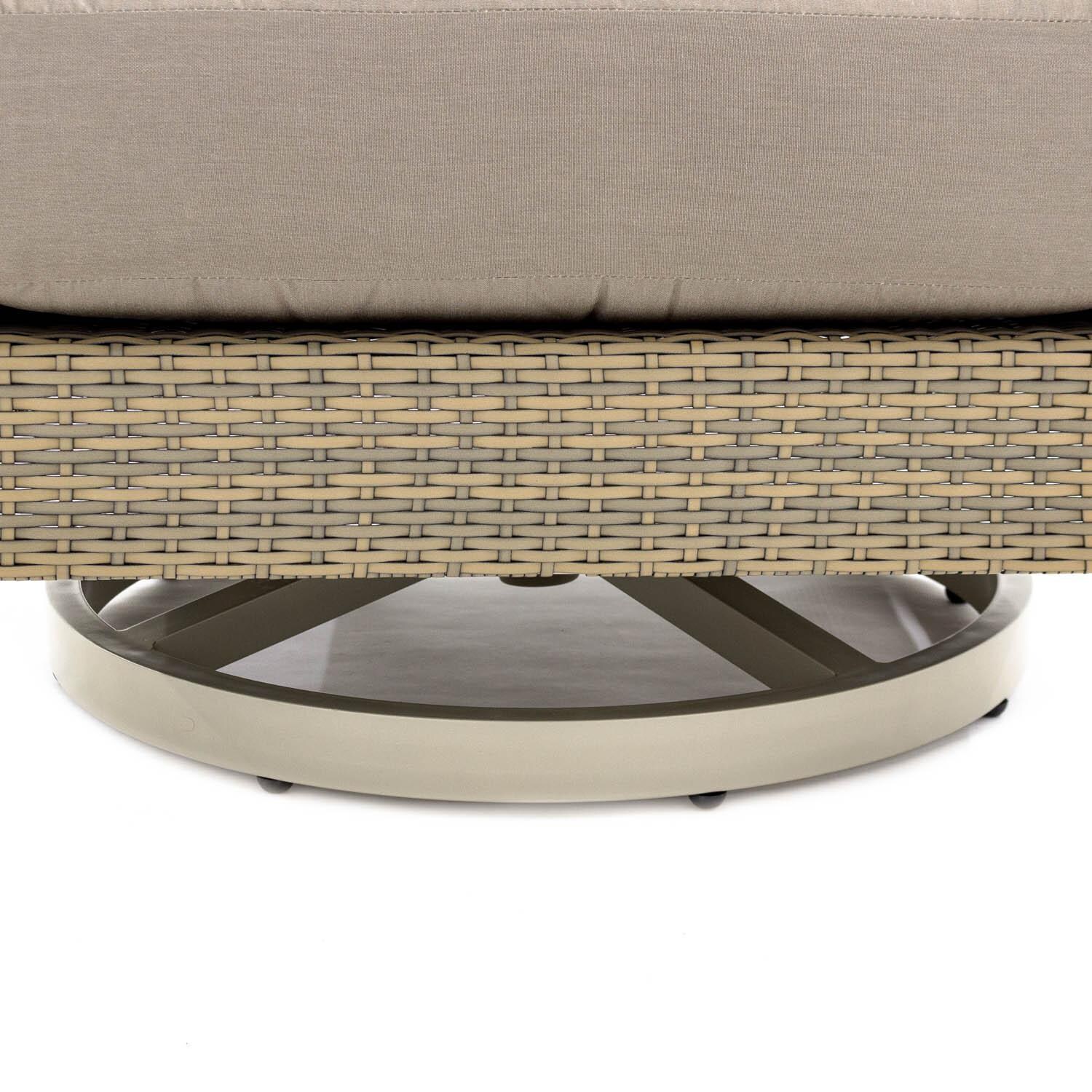 Lafitte 5 Piece Wicker Patio Conversation Set - Swivel Club Chair Back Detail thumbnail