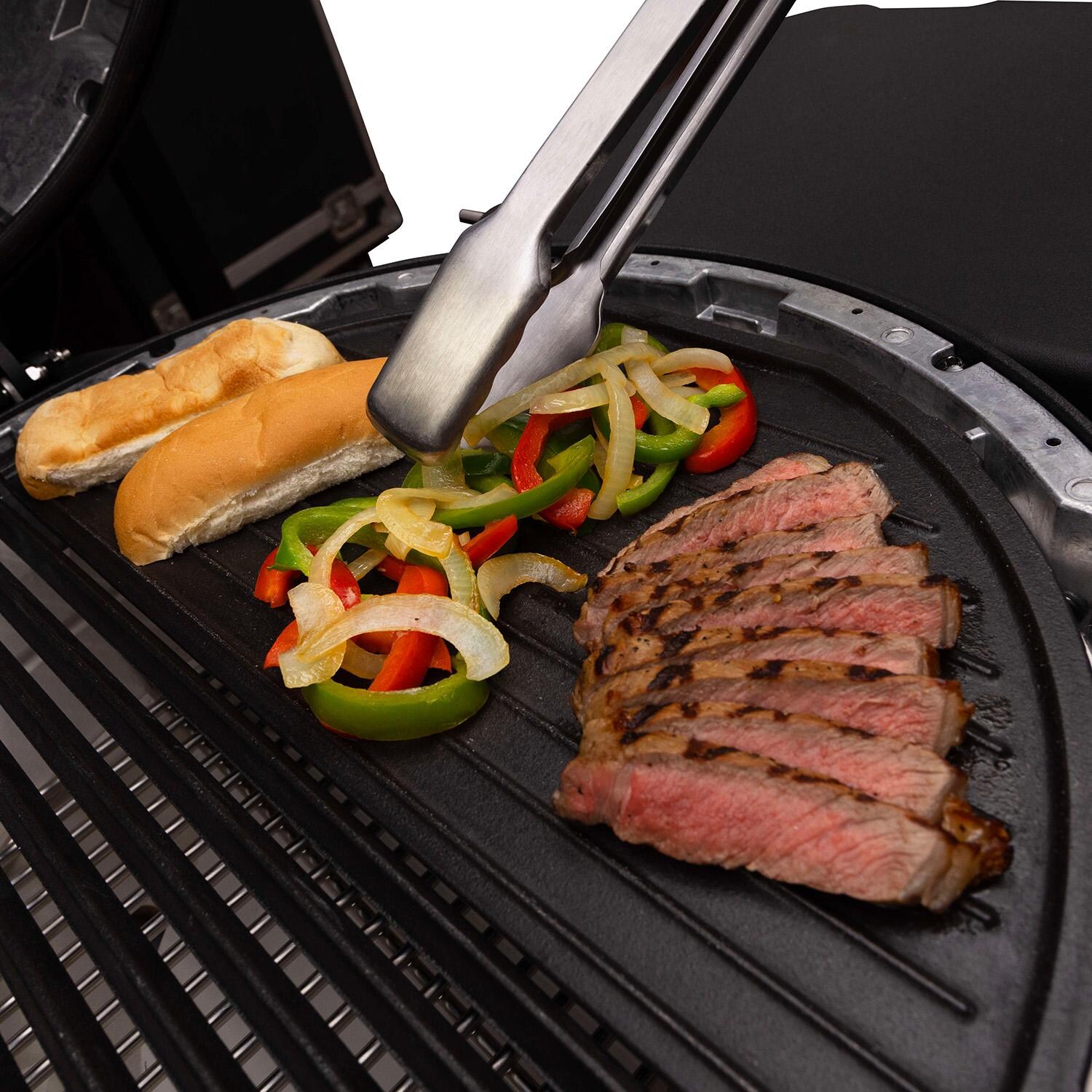 Broil King 180 Degree Griddle for Keg - 11180 - Cooking Meal - White Background thumbnail