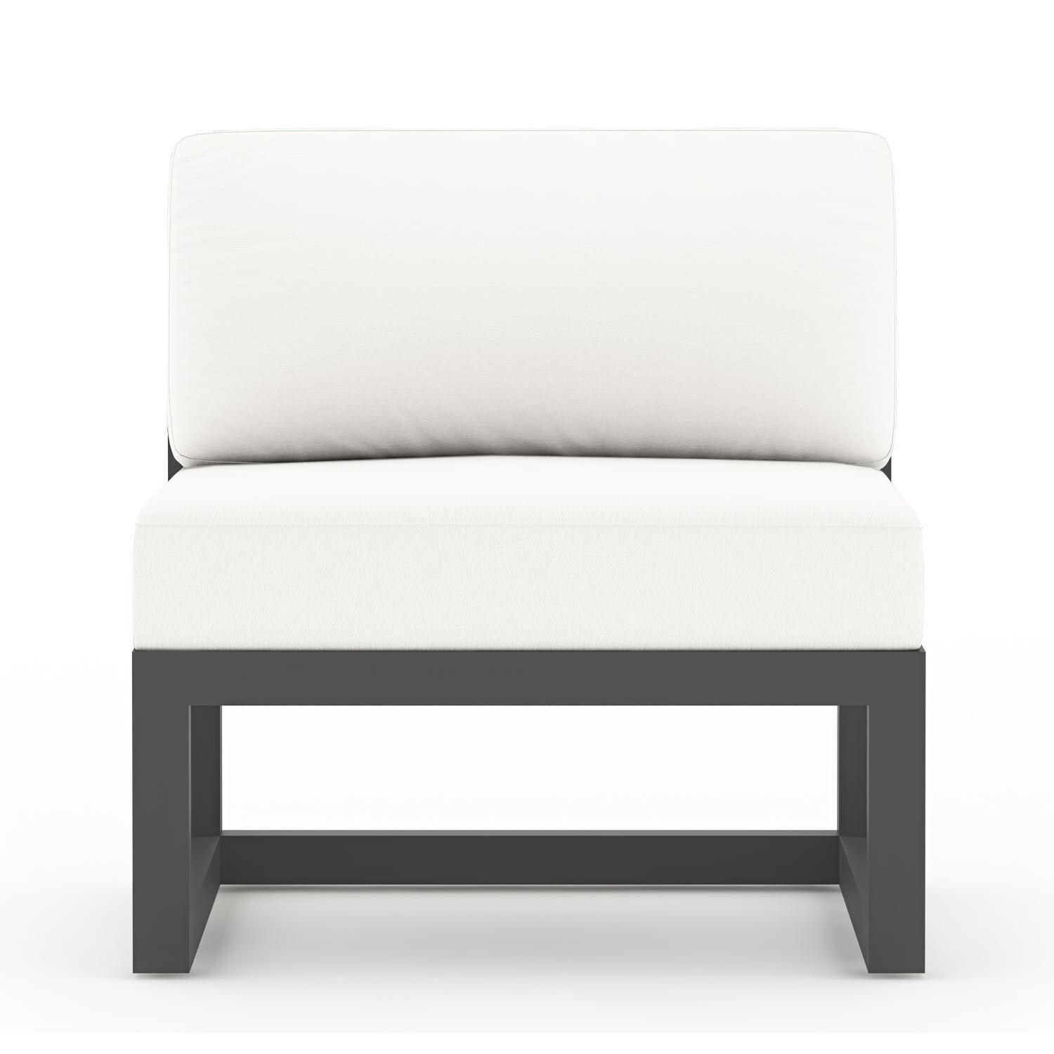 Misty Cove 5 Piece Sectional Set in Slate w/Portal Coffee Table & Canvas Natural Cushions by Lakeview - Middle Club Chair - White Background thumbnail