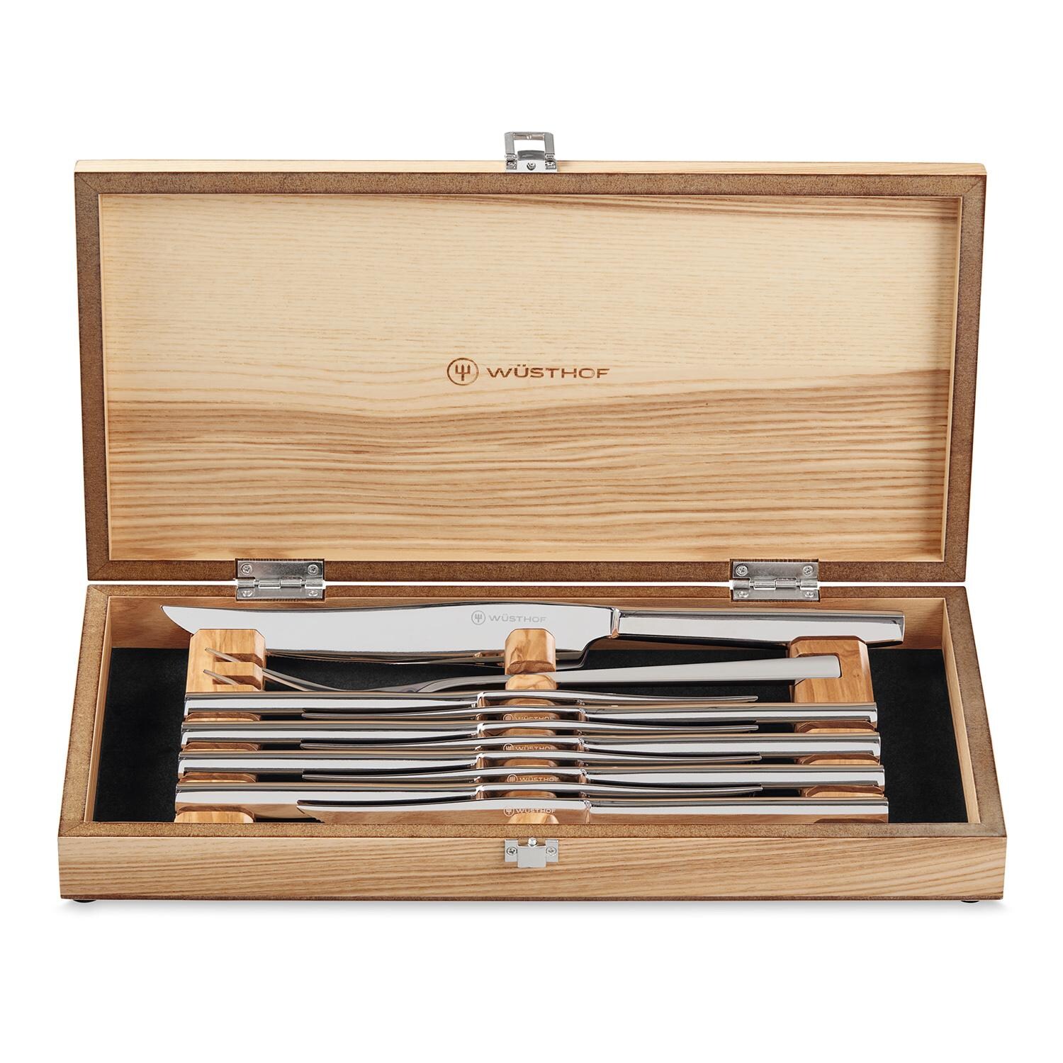 Wusthof 1069511002 10 -Piece Stainless Mignon Steak & Carving Set - White Background thumbnail