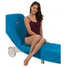 Terry Town Velour Chaise Lounge Chair Cover - Aqua image