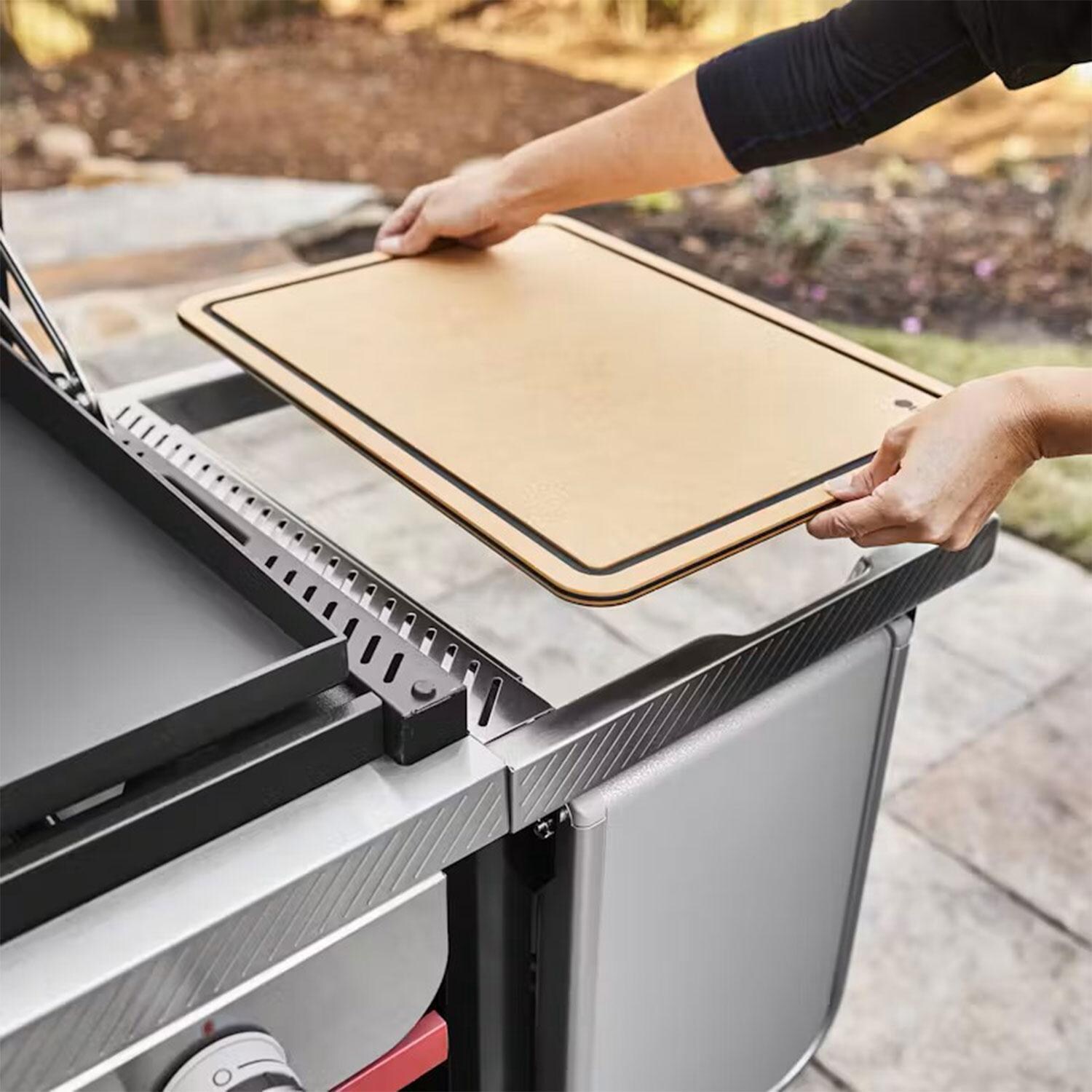 Weber 3400127 Works Cutting Board - Placed on Side Table - Lifestyle thumbnail