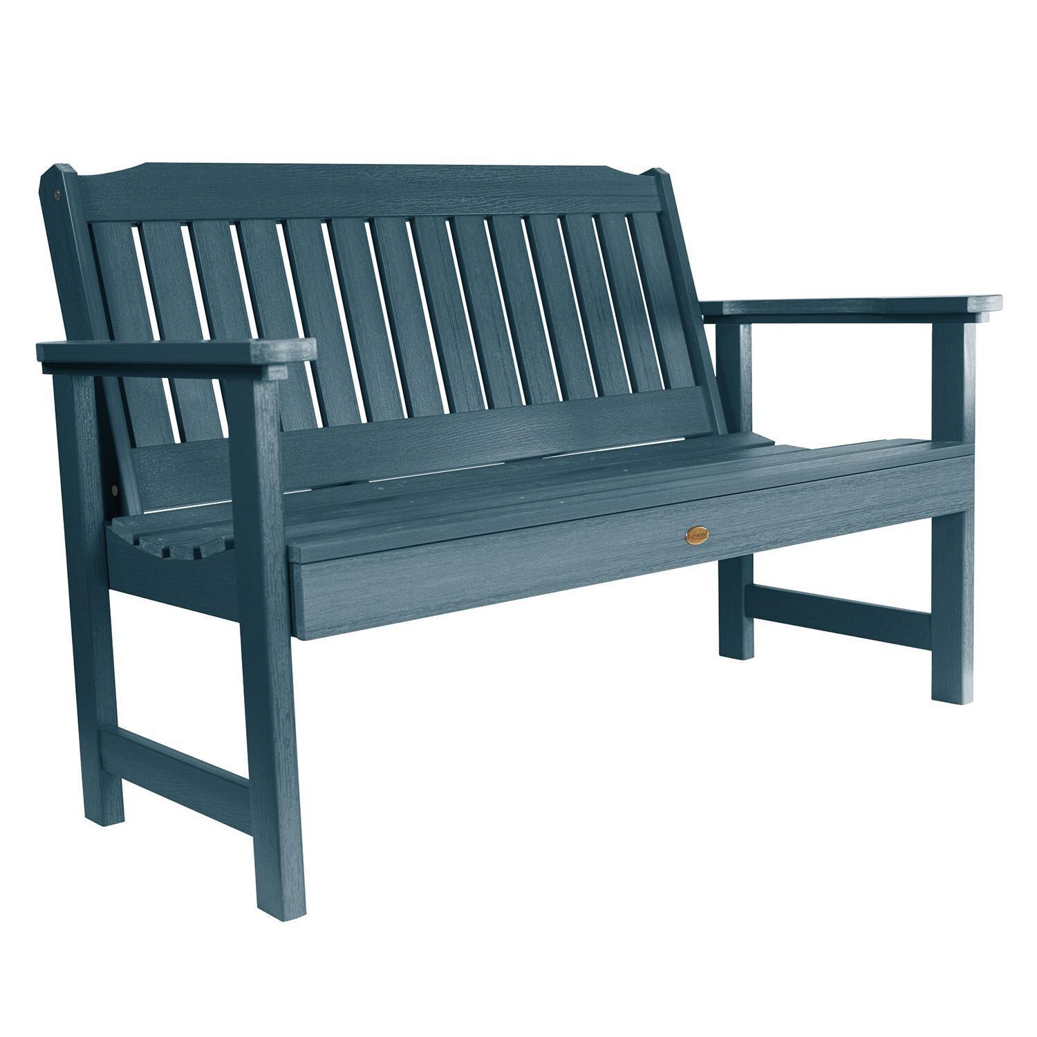 Lakeview Hart Lane Garden Bench - 4ft - Nantucket Blue - White Background thumbnail