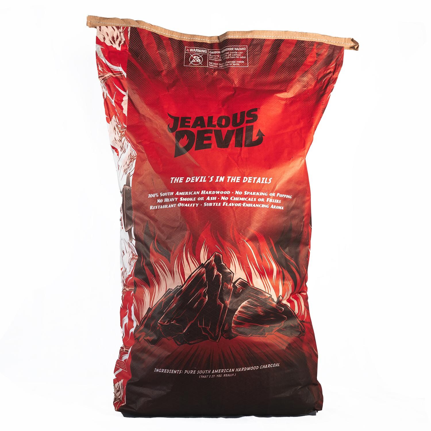 Jealous Devil JD20LBS All Natural Lump Charcoal - Back of Bag thumbnail