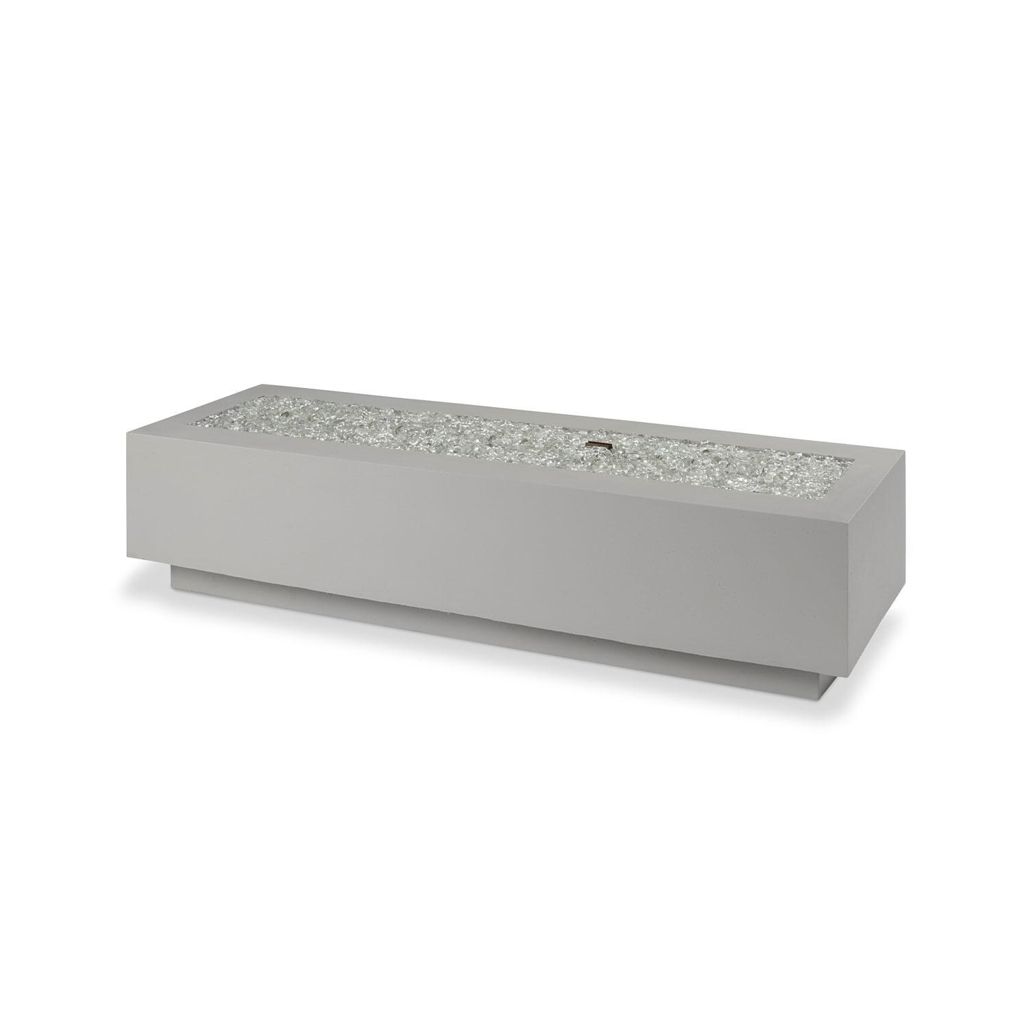 Cove 72-in Rectangular GFRC Concrete Natural Gas (Ships Propane w/ Conversion Kit) Fire Pit Table in Natural Gray By The Outdoor GreatRoom Company - Off - White Background thumbnail