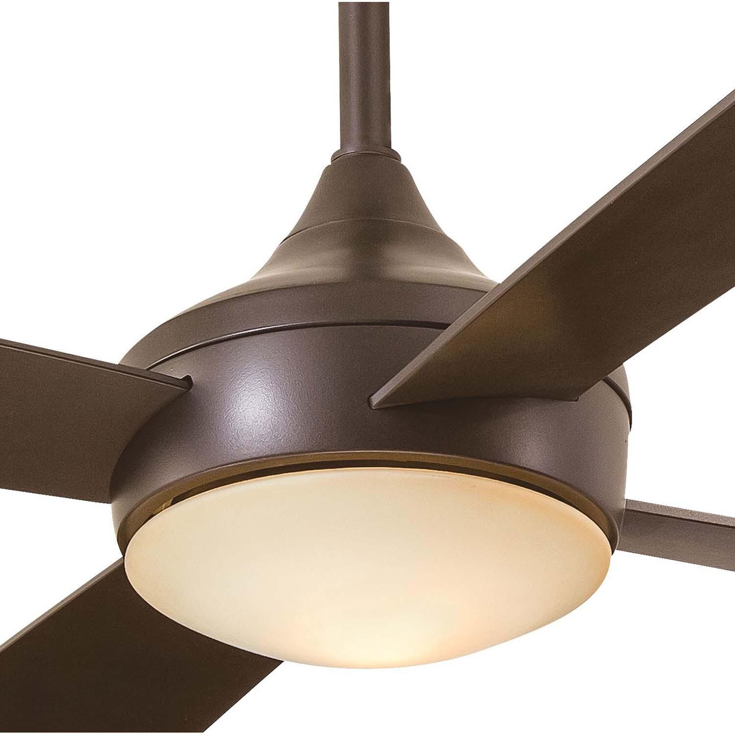 Minka-Aire F523L-ORB Aluma Wet 52-Inch 4-Blade LED Ceiling Fan in Oil Rubbed Bronze Finish w/ Oil Rubbed Bronze Blades & Tinted Opal Glass - Light Detail thumbnail