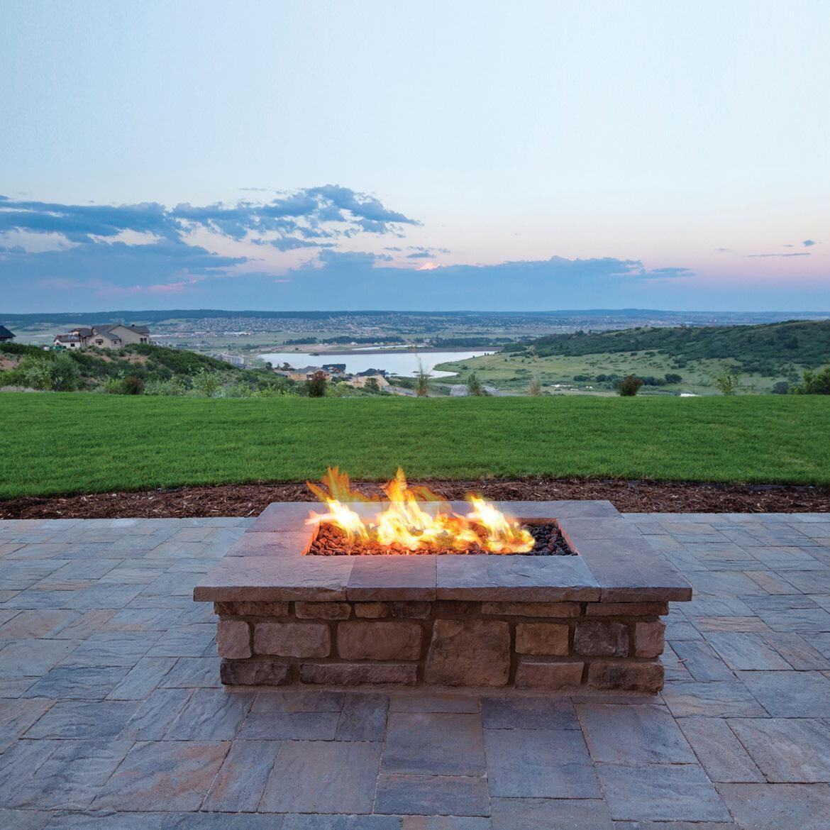 Warming Trends FS3636 Square 36 Inch Natural Gas Ready To Finish Fire Pit Kit - Ready-to-Finish Rectangle Shape Shown thumbnail