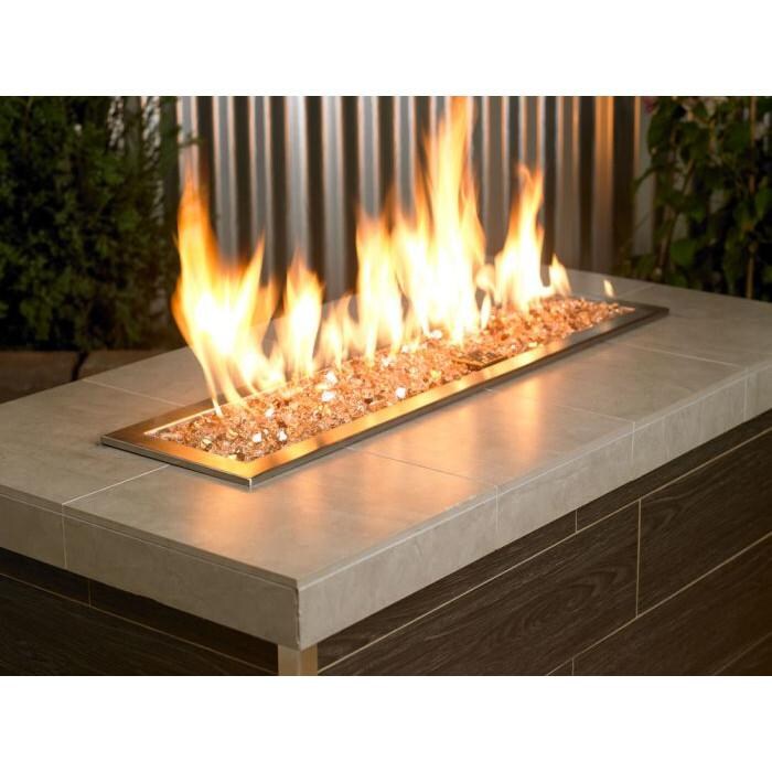 BBQGuys Signature AFF-CHAMRF-10 1/4-Inch Champagne Reflective Fire Glass - Lifestyle thumbnail