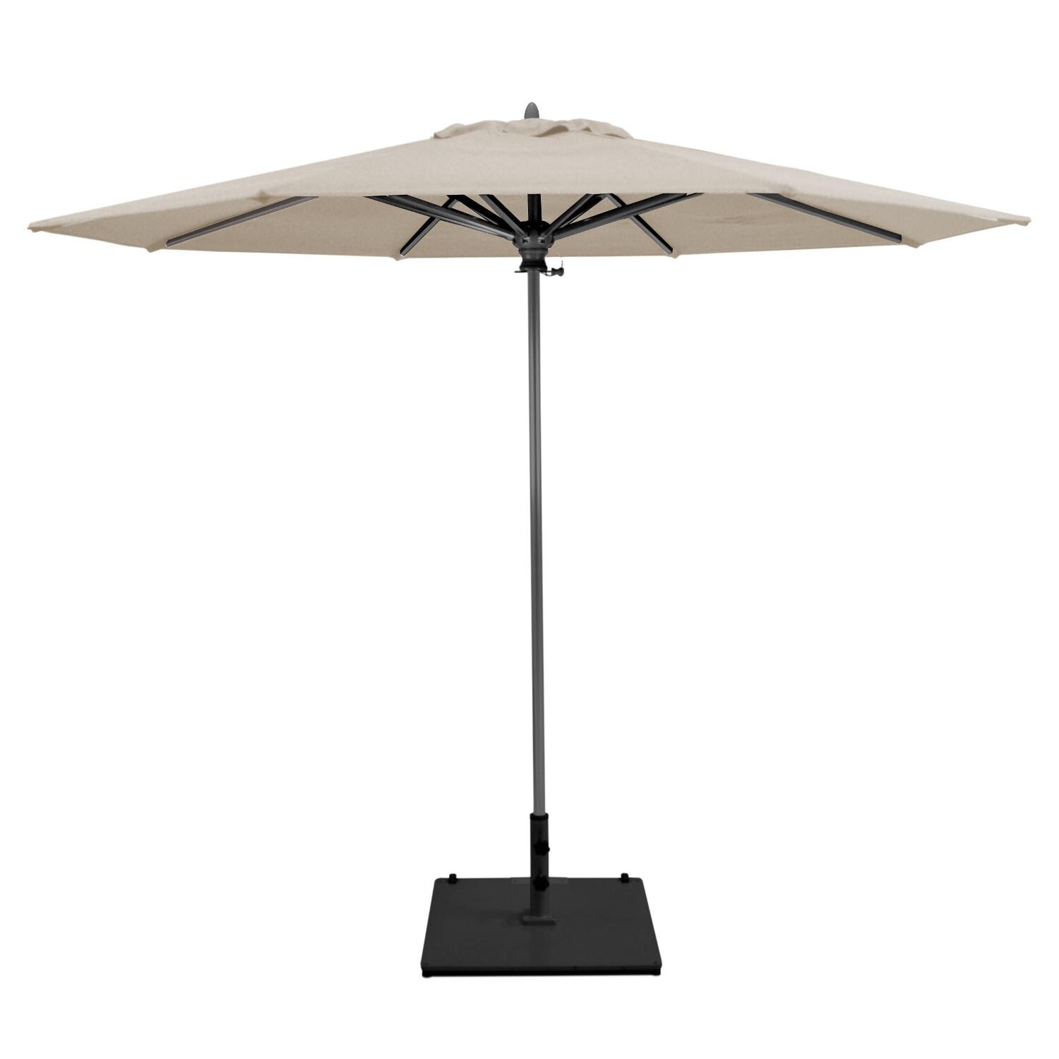 Galtech 9 Ft. Octagonal Aluminum Patio Umbrella W/ Manual Lift - Antique Bronze Frame W/ Antique Beige Sunbrella Fabric (Umbrella Base Not Included) thumbnail