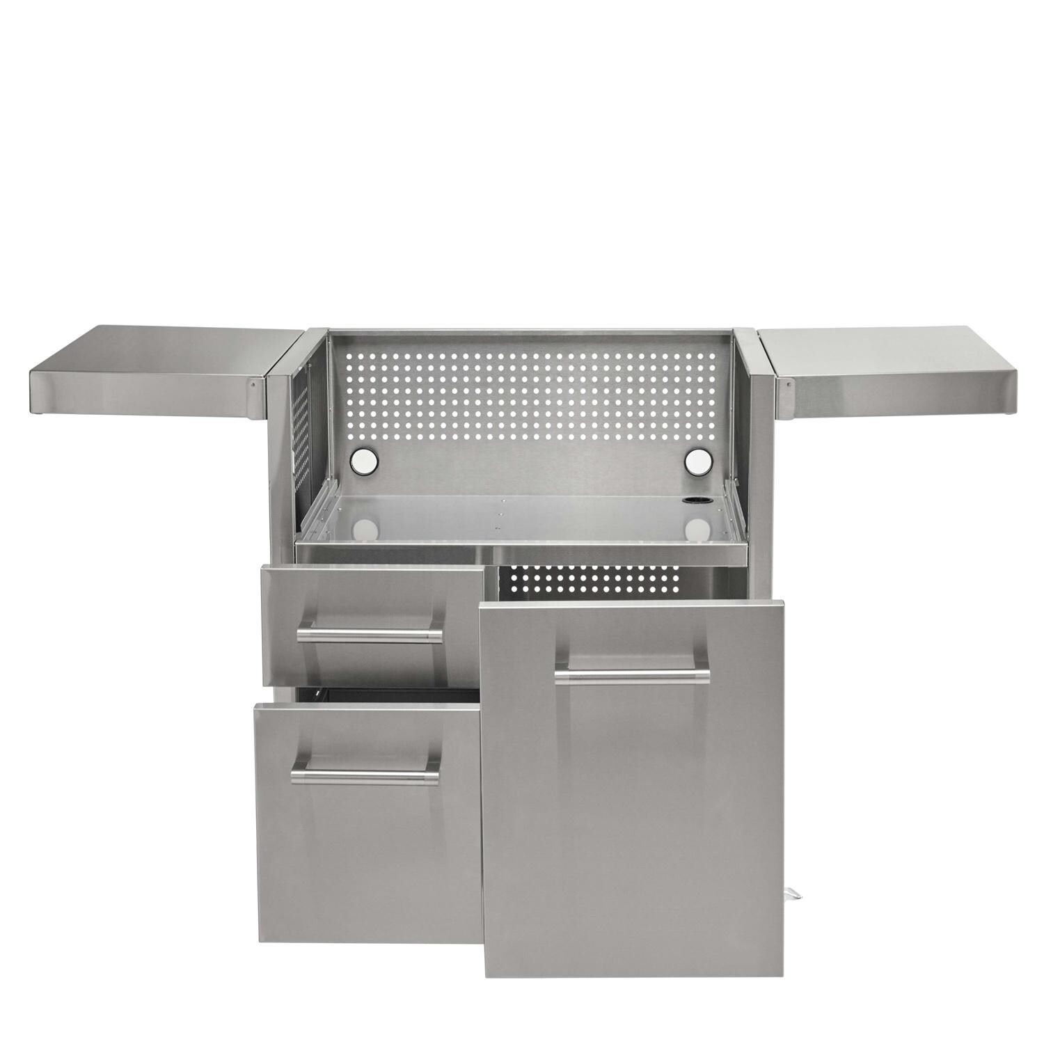 Coyote Outdoor Living C3FTCART 30 Inch Flat Top Grill Cart - Open - White Background thumbnail