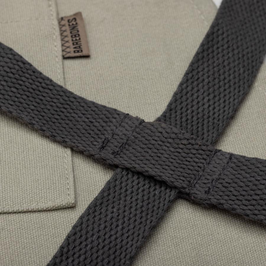 Barebones Living CKW-478 Chef Grilling Apron - Stone Crossed Strap - Detail thumbnail