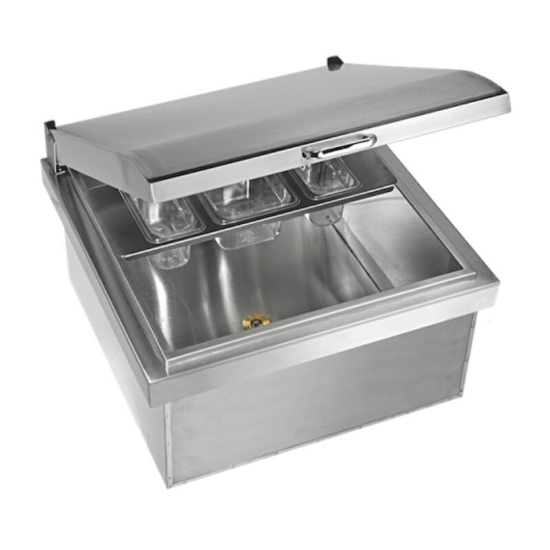 Twin Eagles 24-Inch Drop-In Stainless Steel Ice Bin Cooler - TEOC24D-B