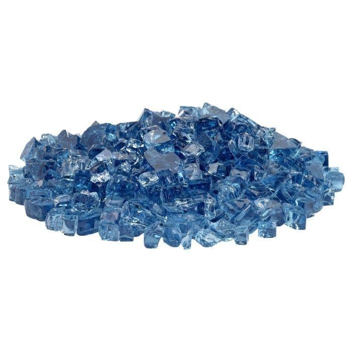 BBQGuys Signature AFF-PABL12-10-J 1/2-in Pacific Blue Fire Glass - Glass Pile - White Background thumbnail