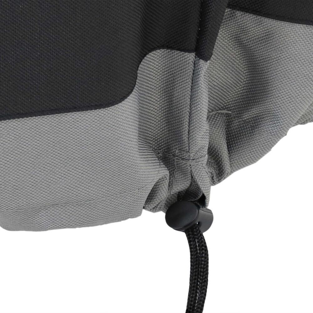 Ultimate Patio 60-Inch Round 2-Tone Gray/Black Outdoor Fire Pit Cover - Drawstring thumbnail