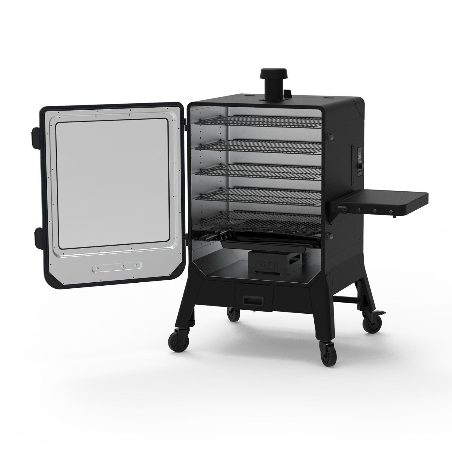Pit Boss 11115 Navigator 6-Series Vertical Pellet Smoker - Open - White Background thumbnail