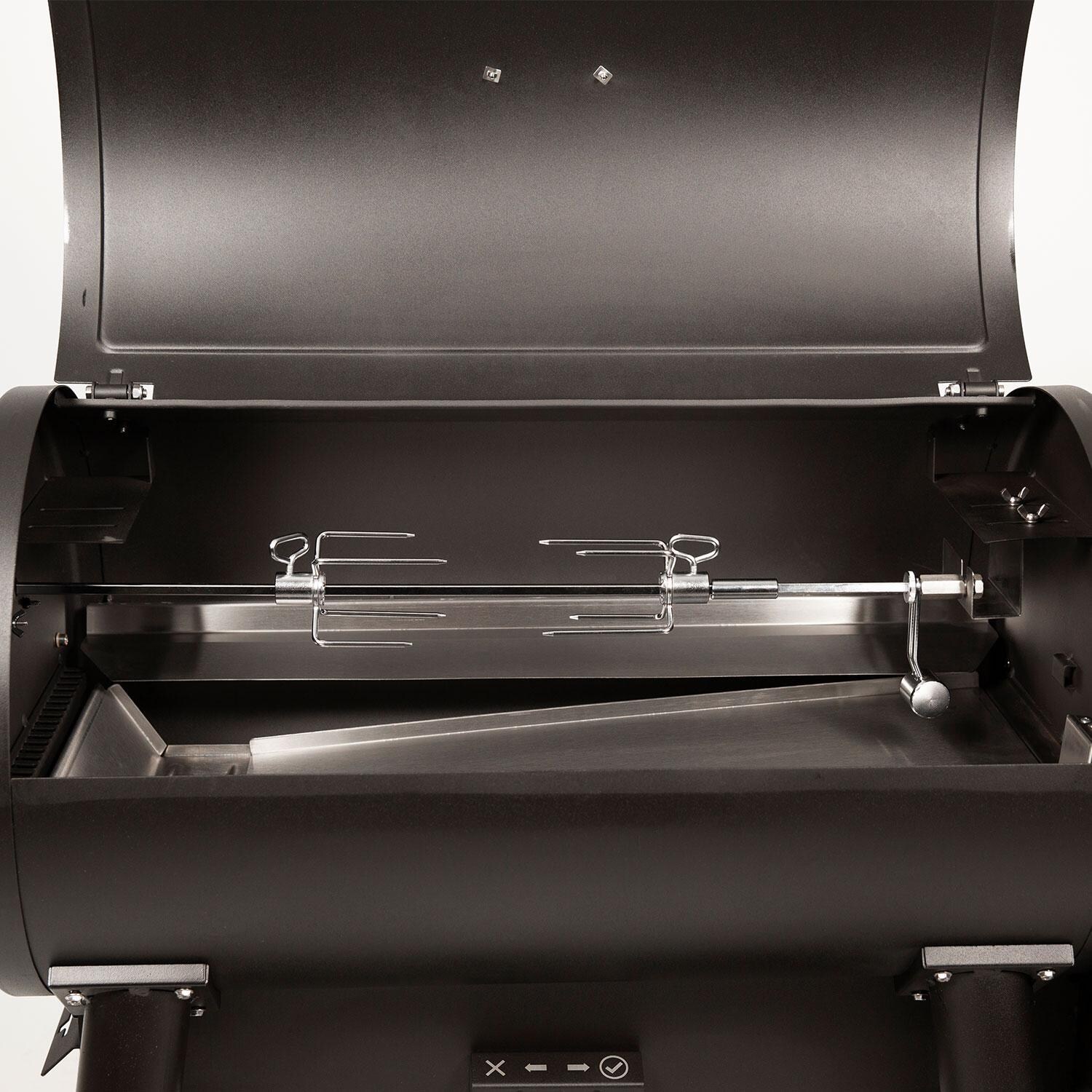 Broil King 60669 Deluxe Pellet Rotisserie Kit - Attached to Grill - White Background thumbnail