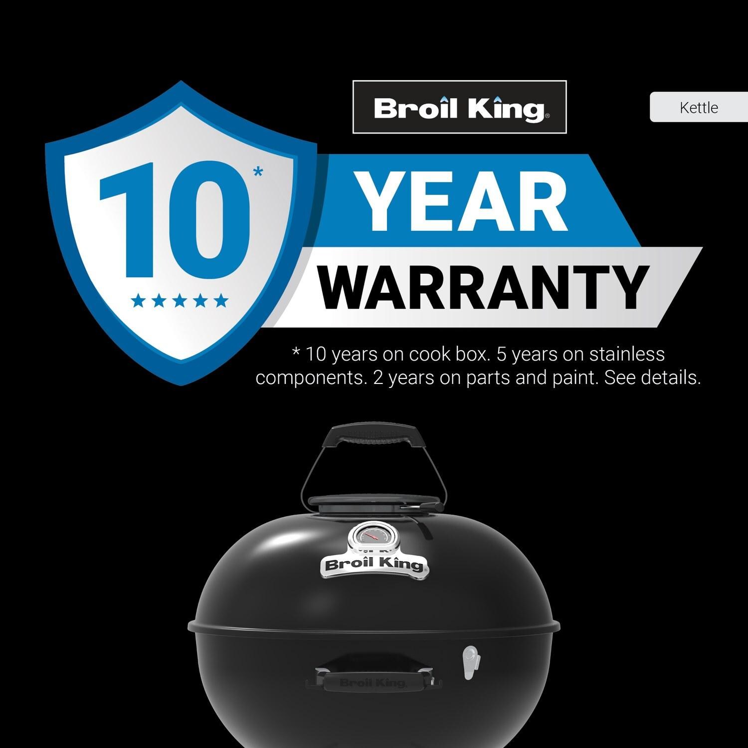 Broil King 401110B Kettle 22 1/2-in Crown Charcoal Grill - Black - 10 Year Warranty - Detail thumbnail