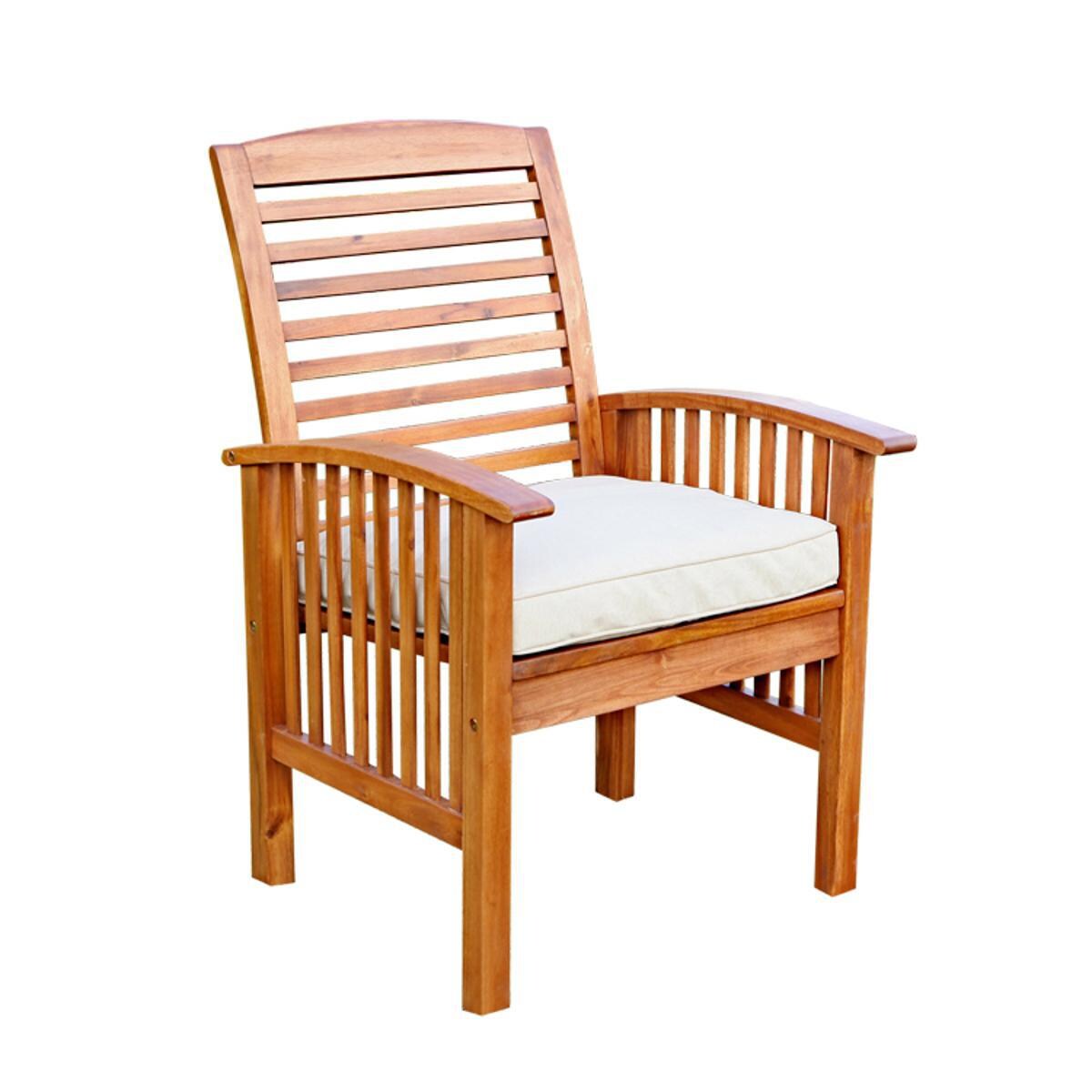 Ultimate Patio Horizon Way 6 Piece Brown Acacia Patio Dining Set - Dining Chair thumbnail