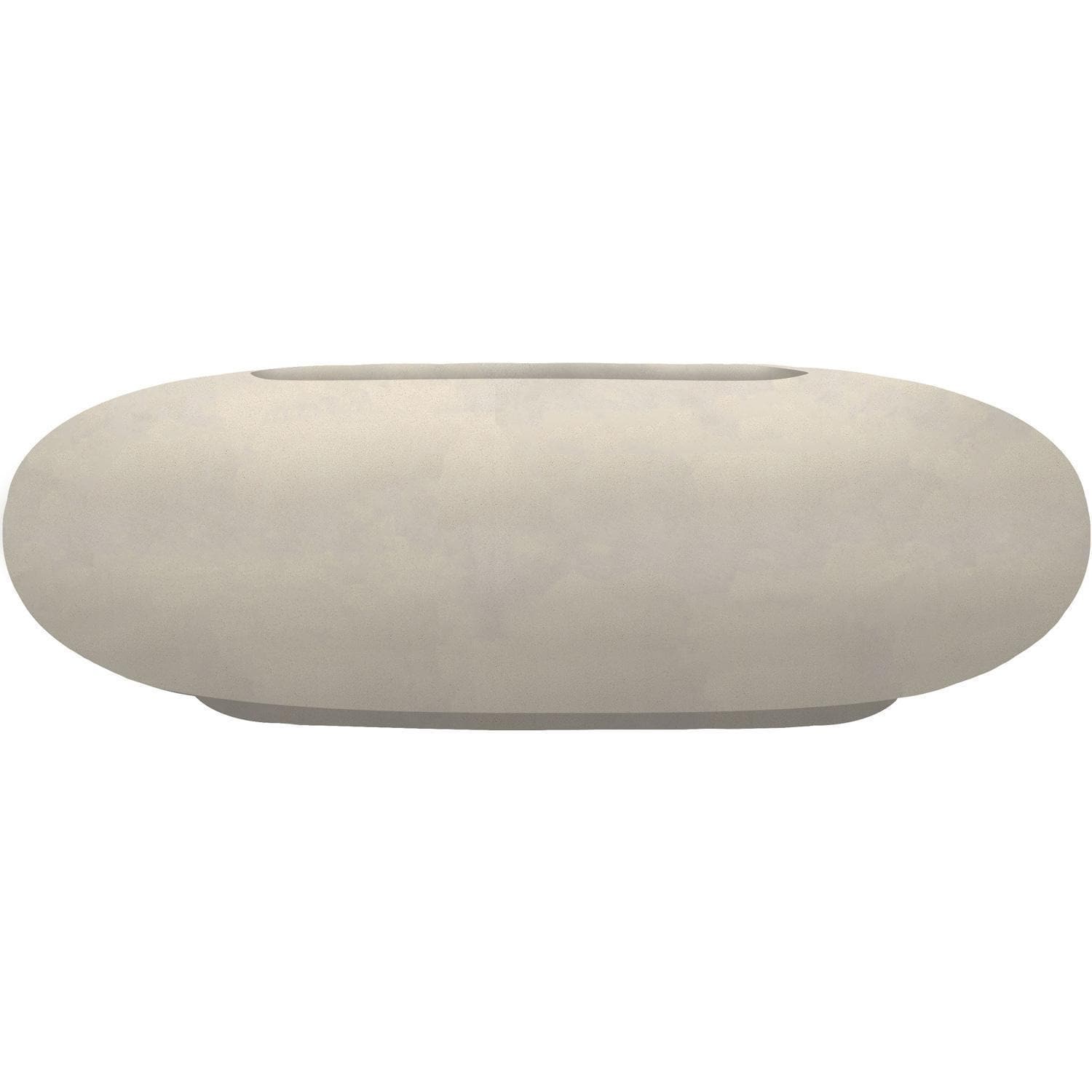 Pebble 56-in Oval GFRC Natural Gas Fire Pit in Coastal by Prism Hardscapes