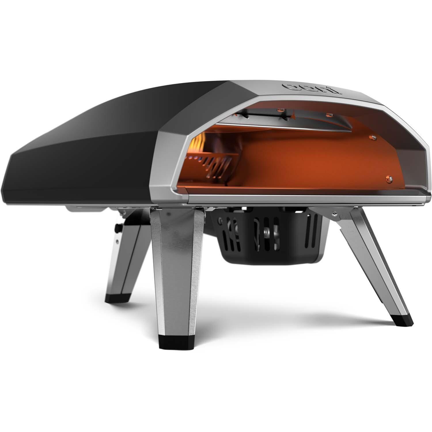 Ooni UU-P2D100 Koda 2 14 Inch Propane Portable Pizza Oven - Black - Left Angled View - White Background thumbnail