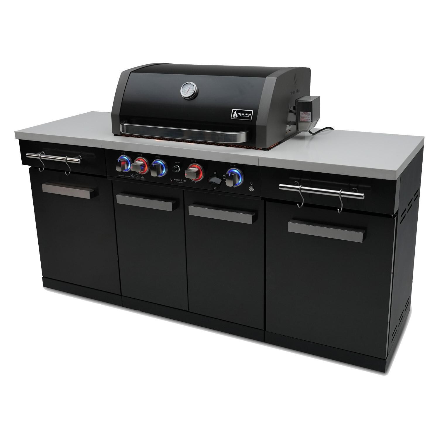 Mont Alpi - MA-957 - Natural Gas Grill Island - Black Stainless Steel - Right - White Background thumbnail