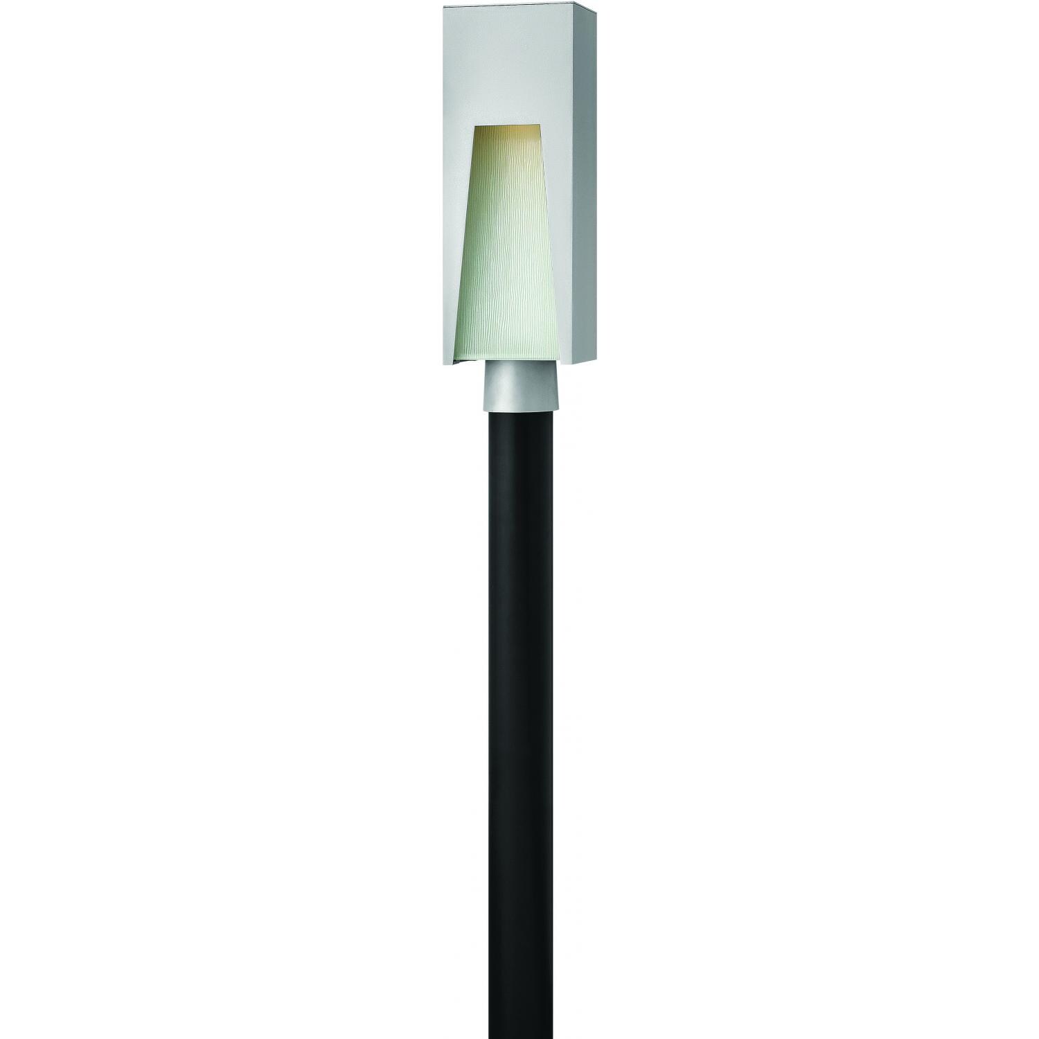 Hinkley Lighting Kube One Light 19-Inch LED Dark Sky Outdoor Post Light - Titanium - 1761TT-LED