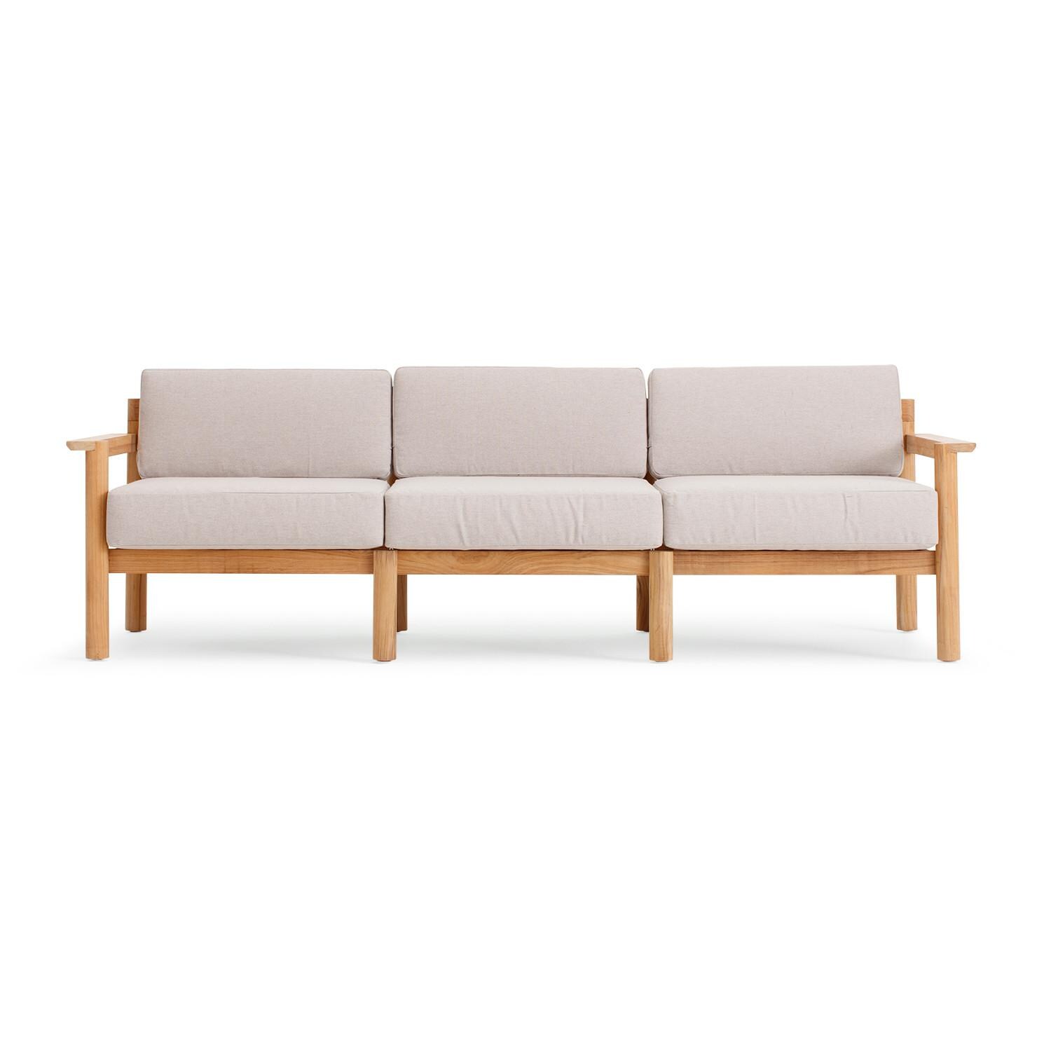 Neighbor HVN-SOFA-AS-2 Sofa W/ Teak Arms - Front View thumbnail