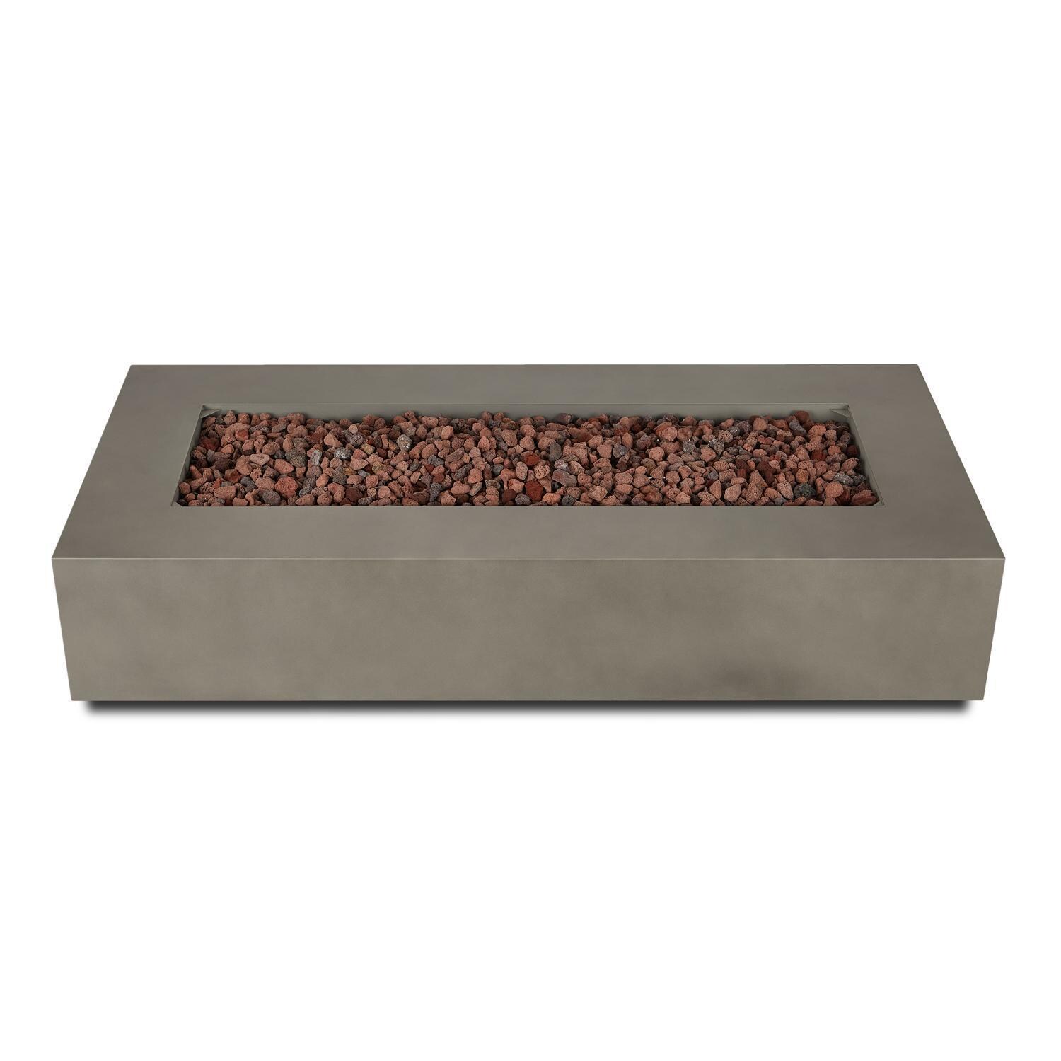 Lakeview Outdoor Designs SC-C9814NG-MGRY Elysian 70-Inch Rectangle Natural Gas Fire Table - Top View thumbnail