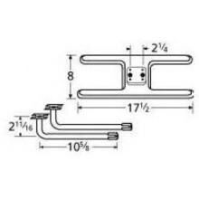 Stainless Steel H Twin, Centered, 2.25 Inch Offset Burner 10902-71102 image