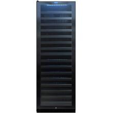 Vinotemp 142 Bottle Built-In / Freestanding Dual-Zone Touch Screen Wine Cooler With Left Hinge - Glass Door / Black Trim - VT-140TSL image