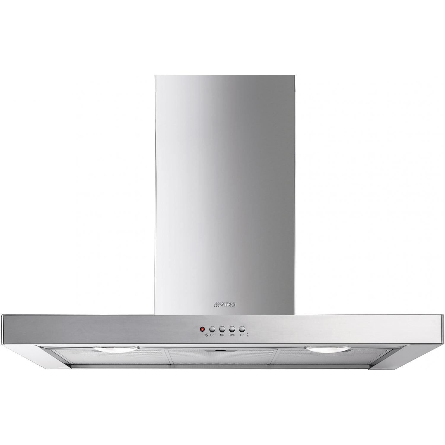 Smeg 36-Inch Wall Mount Vent Hood - Stainless - KSM36XU