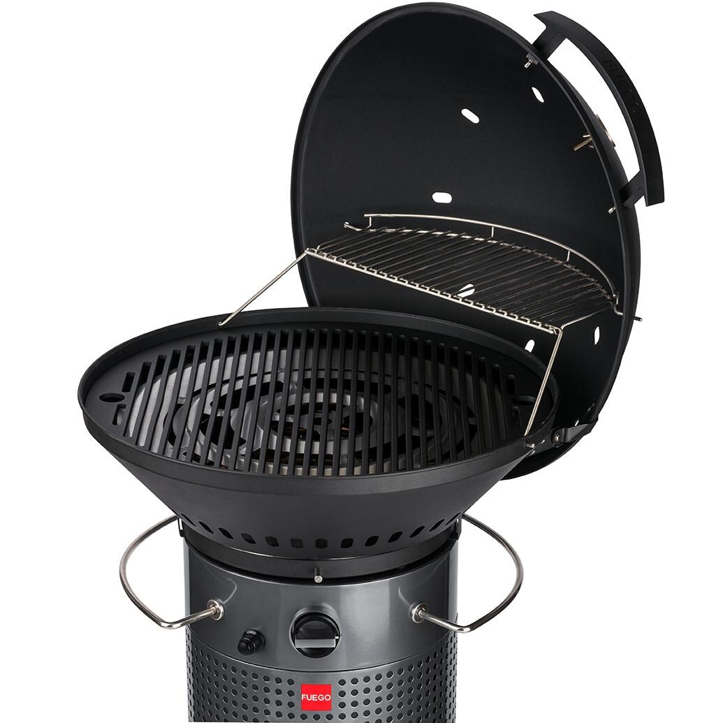 Fuego Professional Gas Grill - Spacious Cooking Area With Porcelain-Enameled Cast Iron Grate & Removable Warming Rack thumbnail