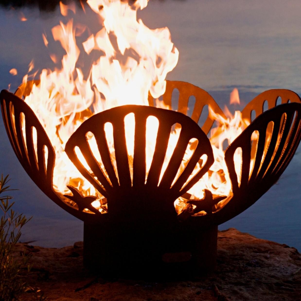 Fire Pit Art Barefoot Beach 36Inch Wood Burning Fire Pit Ultimate Patio