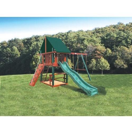 Gorilla Playsets Blue Ridge Overlook Redwood Swing Set BBQGuys