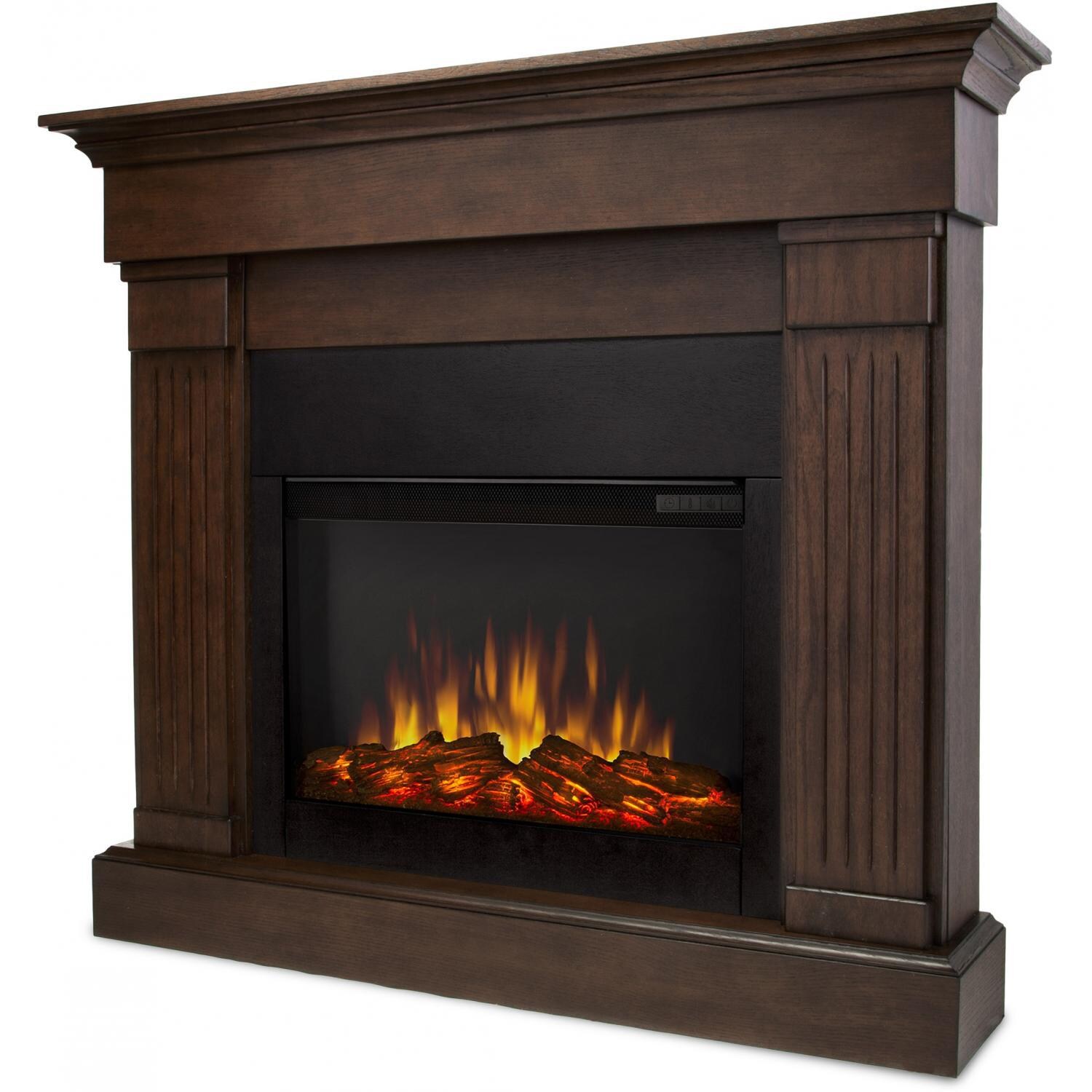 Real Flame 8020E-CO Crawford 47-Inch Slimline Electric Fireplace W/ Mantel - Chestnut Oak thumbnail