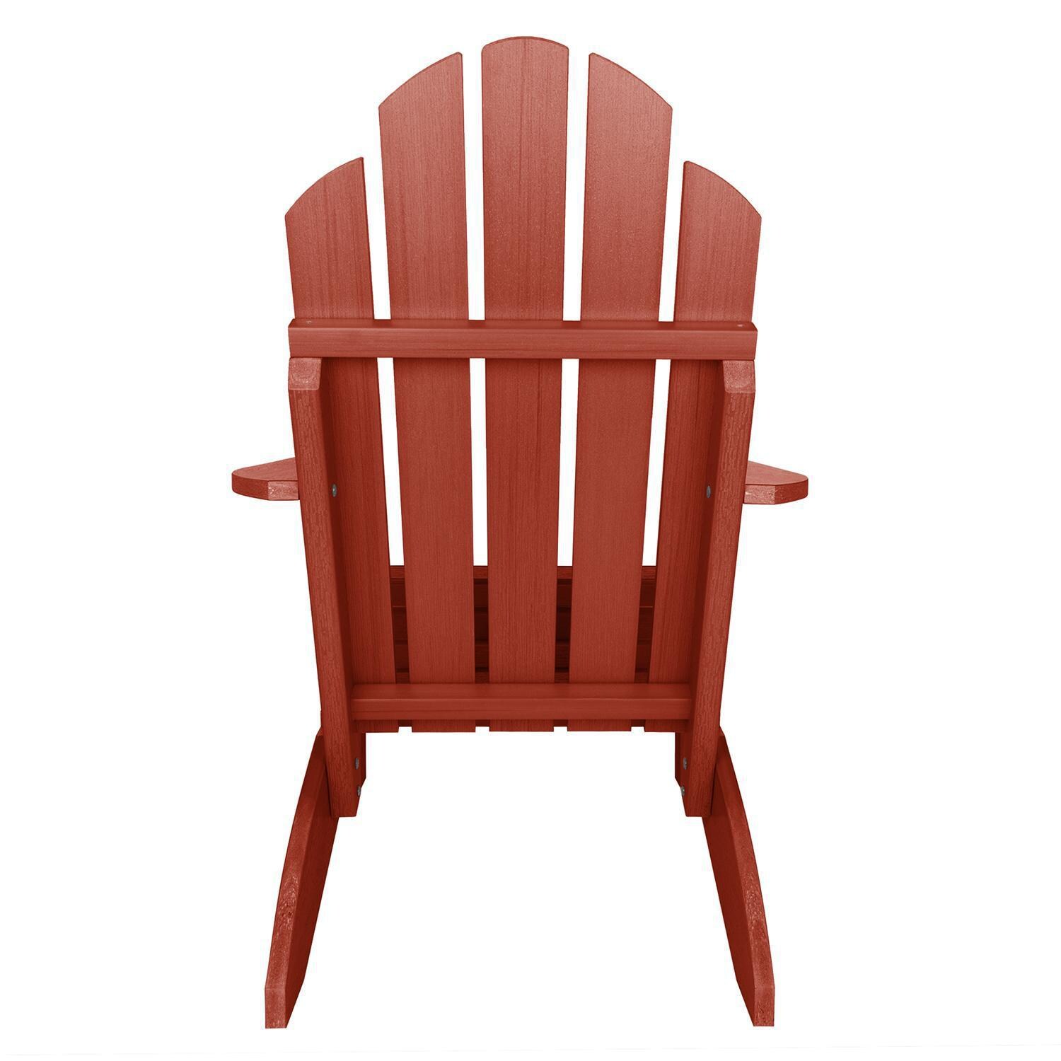 Lakeview Paradise Key Adirondack Chair - Rustic Red - Back View thumbnail