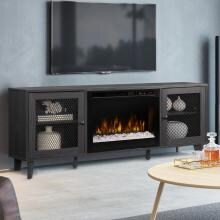 Dimplex - GDS26G8-1909WI - Dean 65-Inch Media Console Electric Fireplace - Glass Ember Bed - Wrought Iron