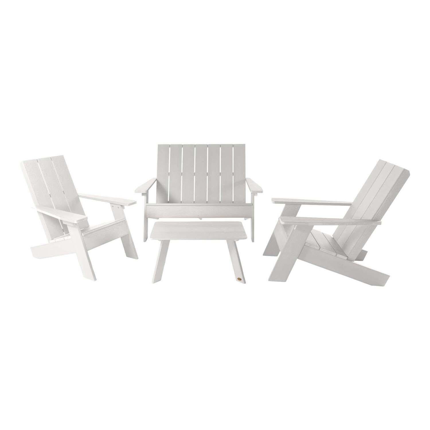 Classical Cove 4 Pc Set Polyresin Seating Set in White By Lakeview Outdoor Designs - White Background thumbnail