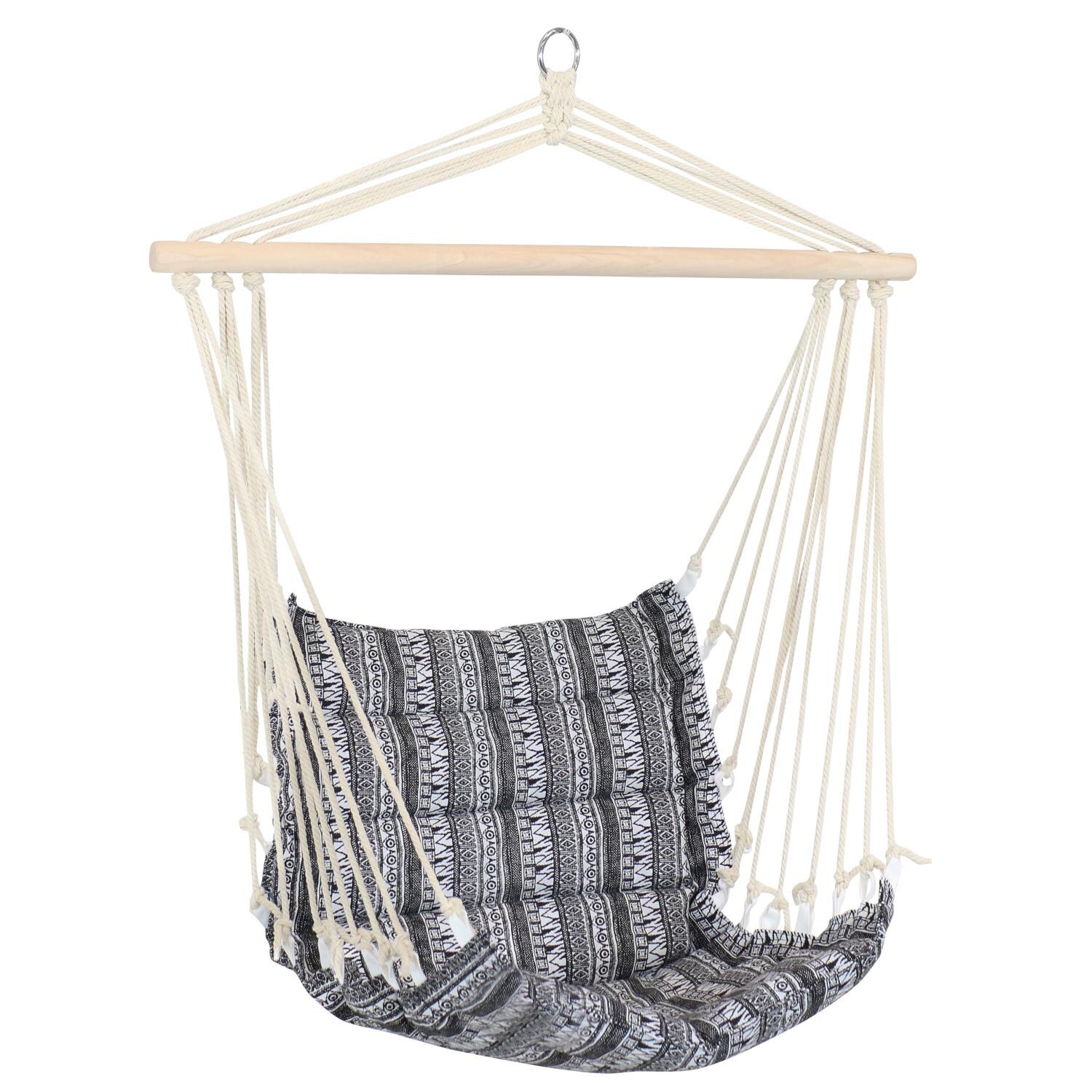 Sunnydaze Decor Padded Polycotton Hammock Chair - Boho Print - WIM-846