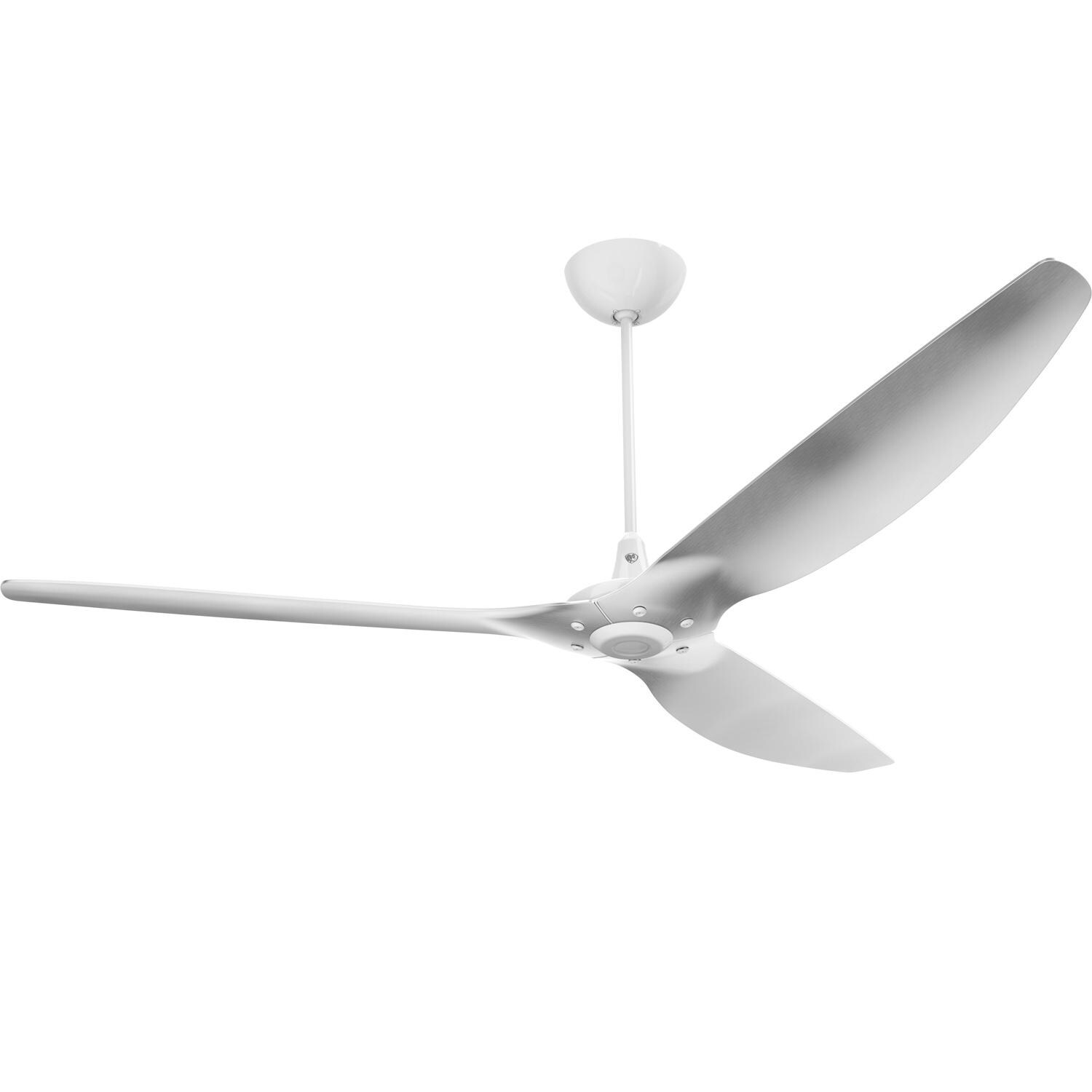 Big Ass Fans 84-Inch Haiku Ceiling Fan Universal Mount W/20-Inch Downrod in White/Brushed Aluminum - MK-HK4-071906A259F531G10I20