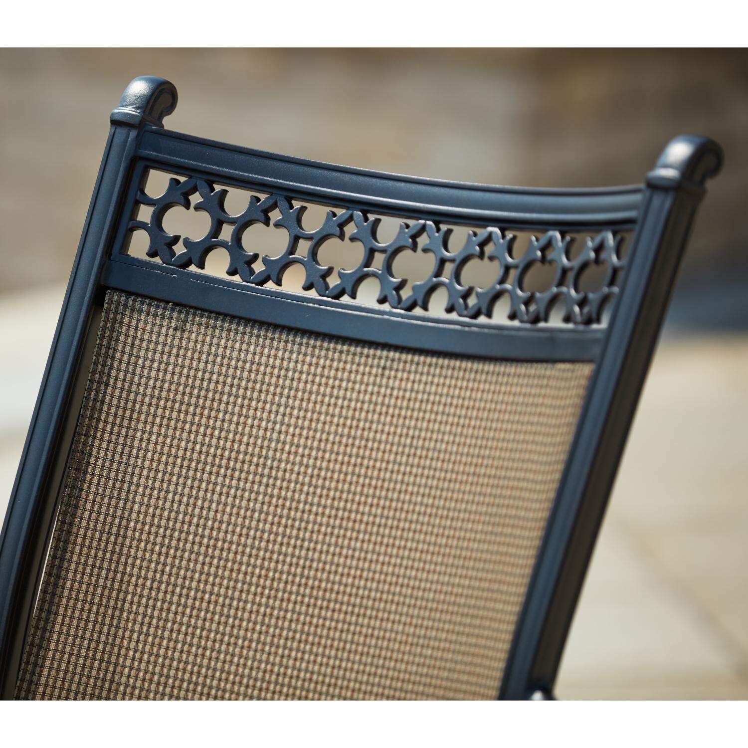 Darlee 201610-9PC-30SL Mountain View Cast Aluminum Dining Chair - Top Detail thumbnail